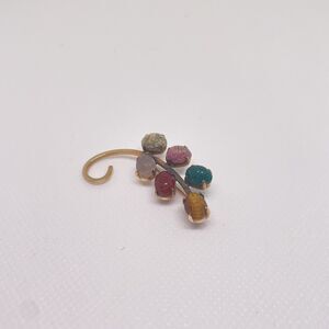 VINTAGE EGYPTIAN REVIVAL SIGNED BAL-RON SCARAB 12K FLOWER PIN BROOCH